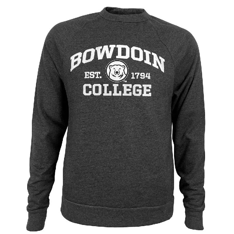 Women's Sweatshirts for Busy Days -Bowdoin College Medallion Crew with Plush Appliqué from Blue 84
