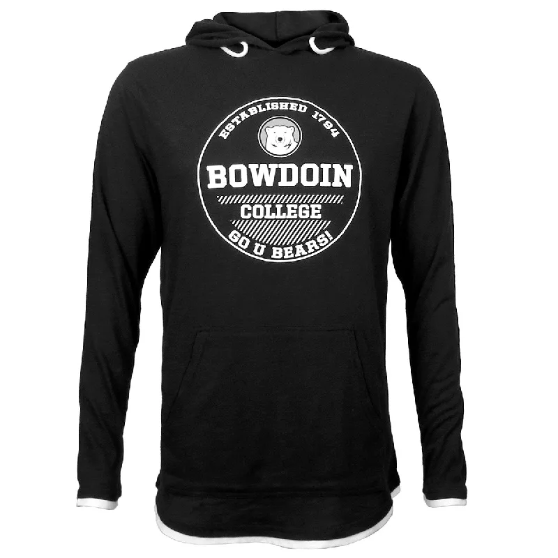 Women's Sweatshirts with Zipper Closure -Bowdoin College Miles Hooded Tee from MV Sport