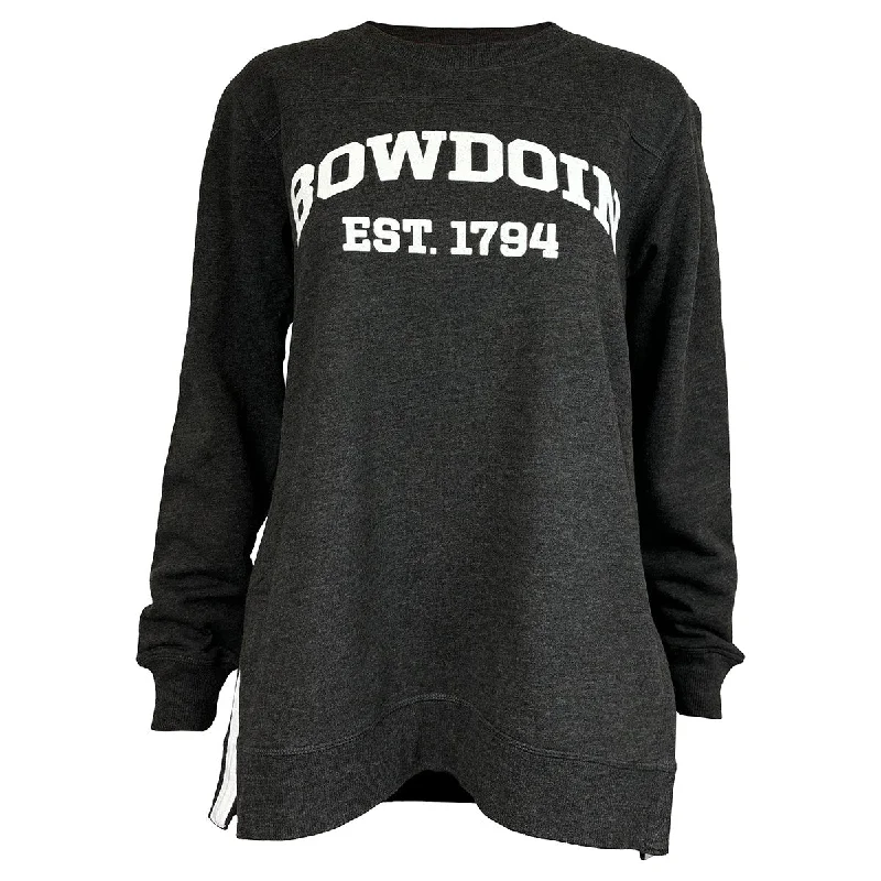 Women's Sweatshirts for Winter Adventures -Bowdoin Est. 1794 Tunic Crew from Chicka-D