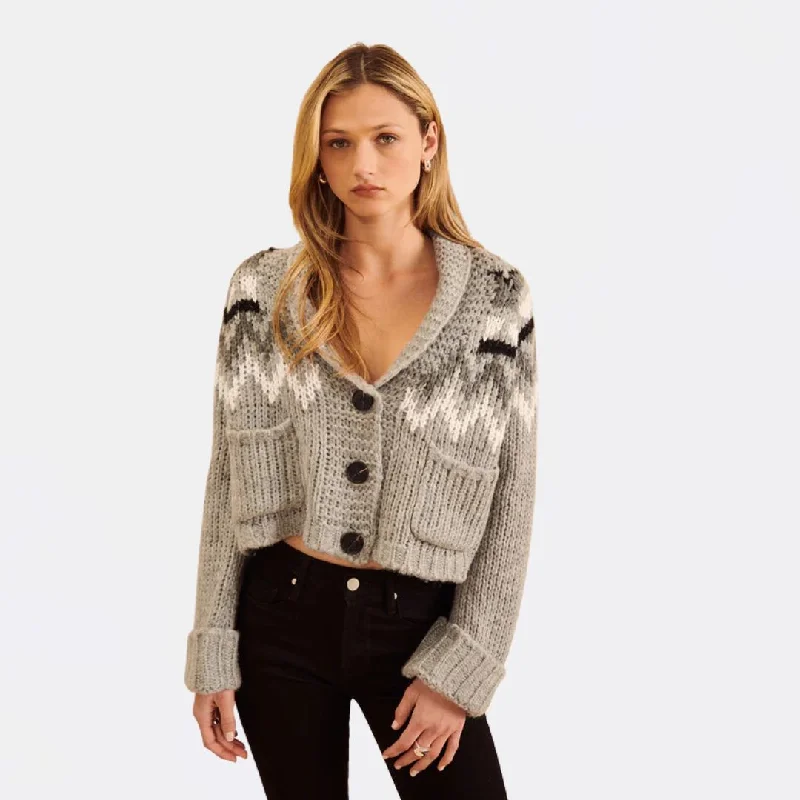 Knit Tops with Side Buttons-Brady Cardigan (Blackcomb)