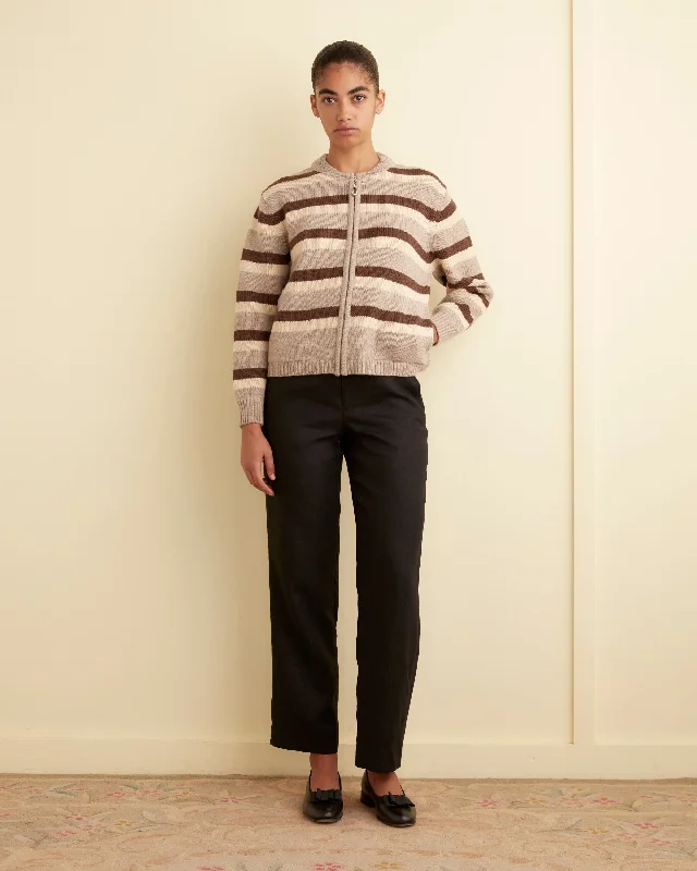 Knit Tops for Work-Brewster Cardigan - Tan/Brown
