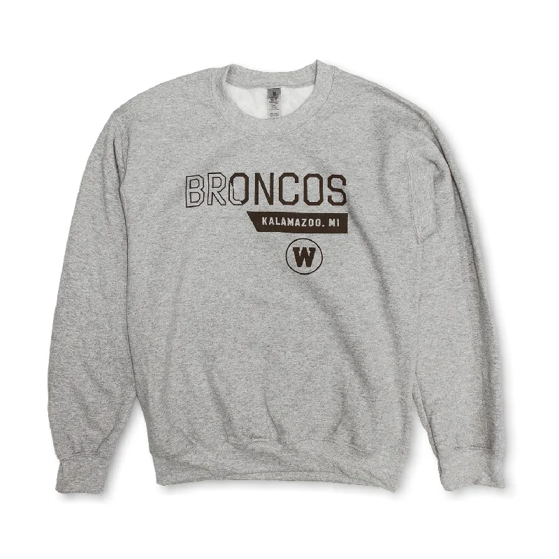 Women's Sweatshirts for Weekend Relaxation -Broncos Backslash Crewneck