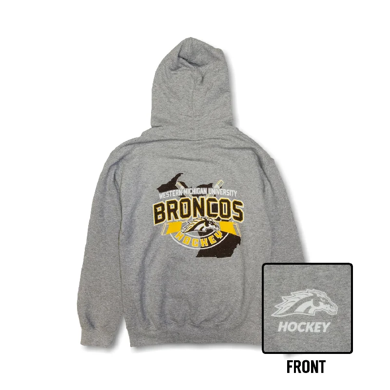 Women's Sweatshirts with Embossed Detailing -Broncos Hockey Hoodie