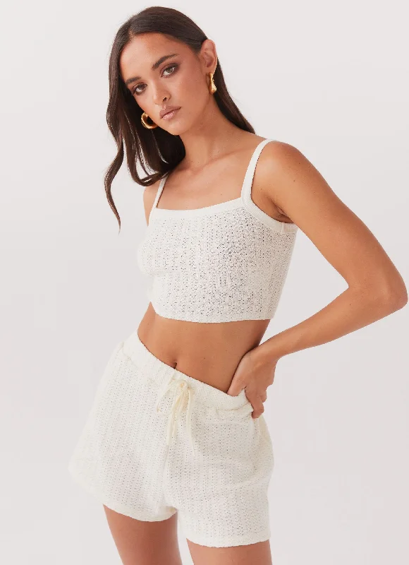 Knit Tops with Button Detailing-By The Bay Knit Top - Ivory