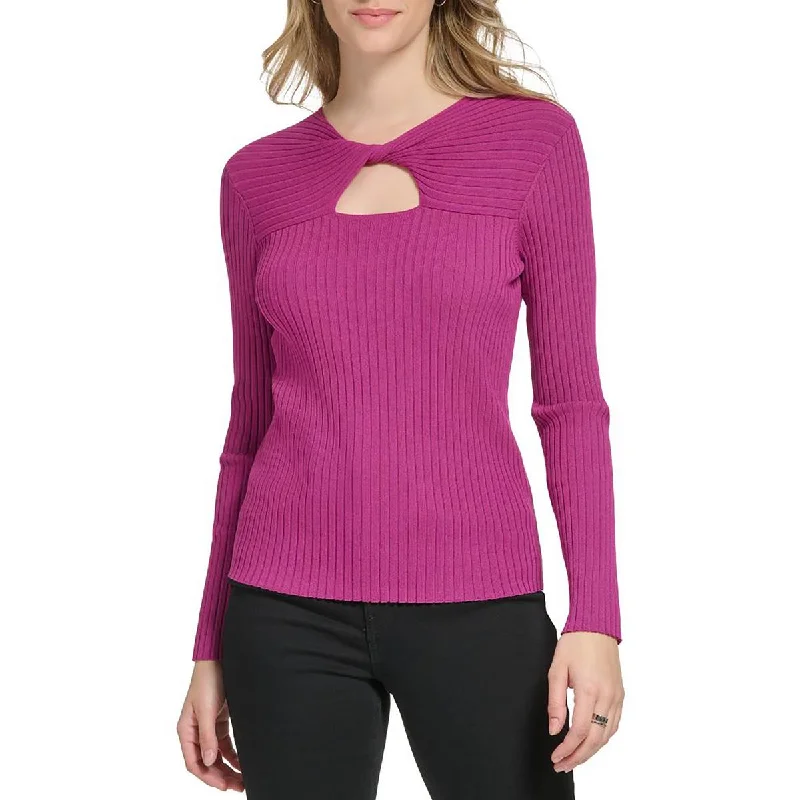 Women's Pullover for Fashion Forward Looks -Calvin Klein Womens Twist Front Keyhole Pullover Top Women's Pullover for Fashion Forward Looks -Calvin Klein Womens Twist Front Keyhole Pullover Top