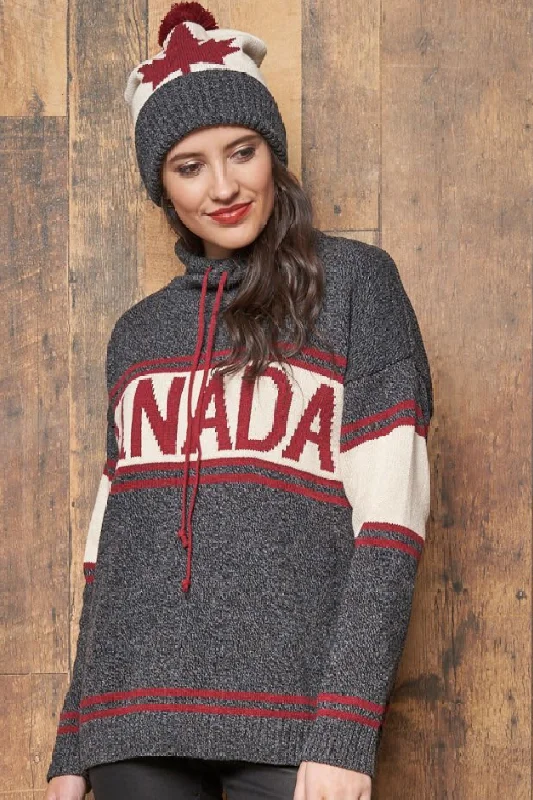 Women's Pullovers Sweater with Wide Fit-Canada Pullover Sweater