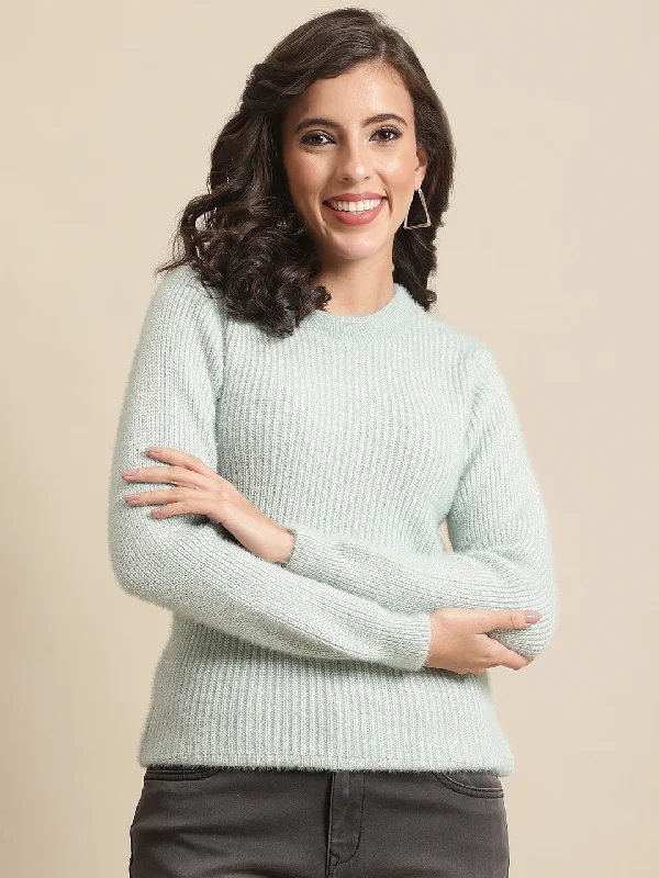 Women's Solid Color Knit Pullovers Sweater-Women's Casual TBC Round neck Pullover Sweater Women's Solid Color Knit Pullovers Sweater-Women's Casual TBC Round neck Pullover Sweater