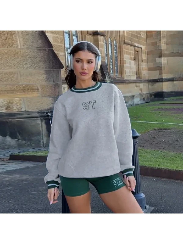 Women's Cozy Cashmere Pullover Sweater for Comfort-Casual Printed Pullover Long Sleeve Sweatshirts