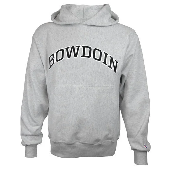 Women's Sweatshirts with Patterned Sleeves -Champion Pullover Hood