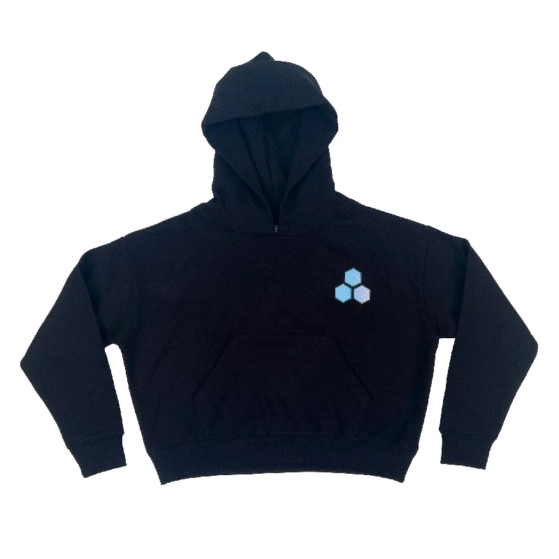 Women's Sweatshirts for After-School Outings -Channel Islands Wmn's Fade Flag Hooded Sweatshirt-Black