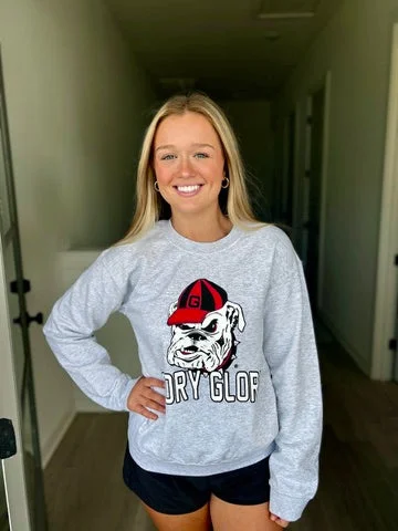 Women's Sweatshirts for Cold Weather -Glory Glory Bulldog Sweatshirt Gray