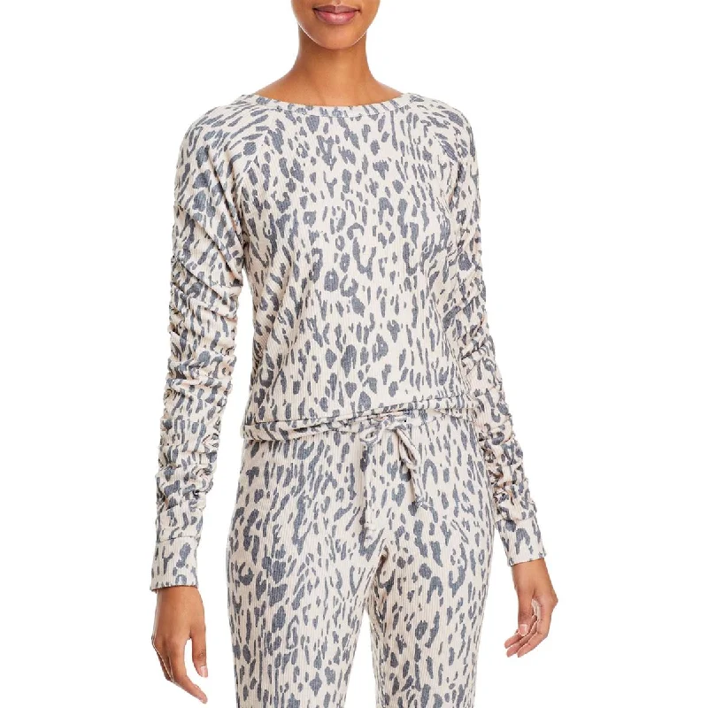 Women's Pullover with Side Zipper -Chaser Womens Ribbed Ruched Pullover Top