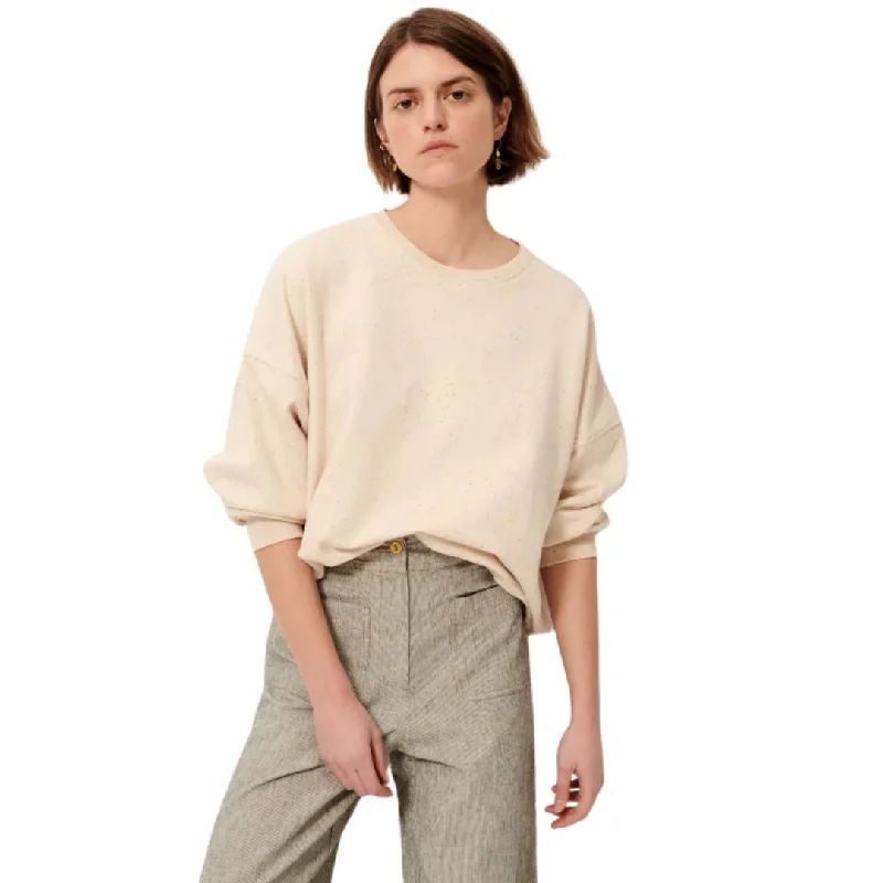 Knit Tops with Pockets for Convenience-Chebbi Oversized Sweatshirt (Sanstone)