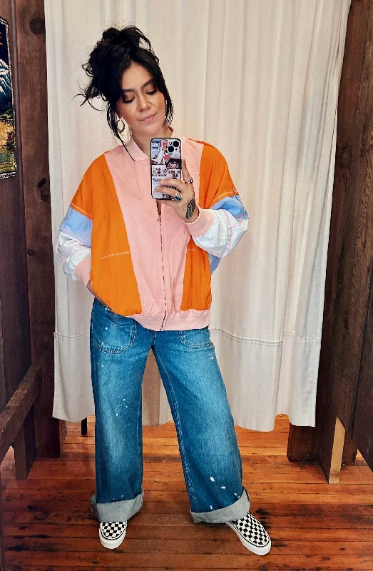 Women's Sweatshirts with Retro Vibe -Sea Breeze Zip-Up Sweatshirt Jacket