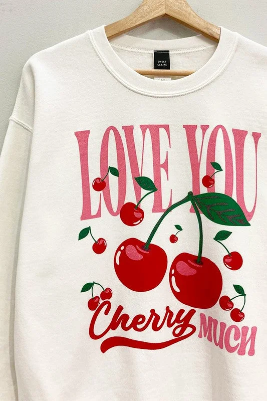 Women's Sweatshirts for Layered Looks -Cherry Love Sweatshirt S-XL