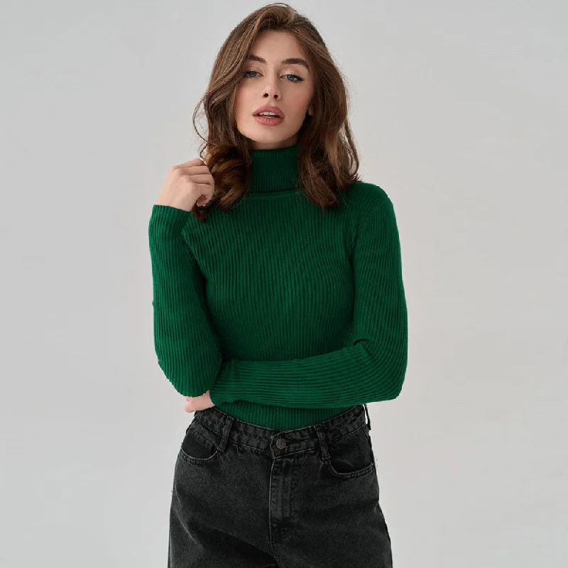 Women's Soft Wool Knit Pullover Sweater for Layering-Chic Solid Turtleneck Long Sleeve Ribbed Knit Winter Fitted Pullover Sweater Women's Soft Wool Knit Pullover Sweater for Layering-Chic Solid Turtleneck Long Sleeve Ribbed Knit Winter Fitted Pullover Sweater