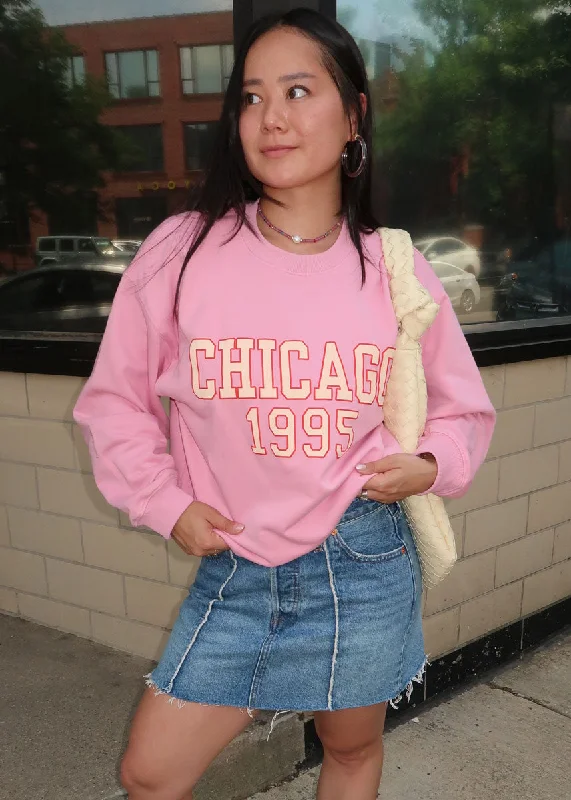 Women's Sweatshirts for Hiking and Outdoor Fun -Chicago 1995 Crewneck
