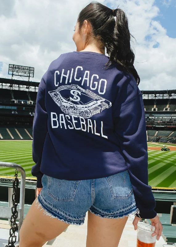 Women's Sweatshirts for Indoor Relaxing -Chicago Baseball Sox Stadium Fleece