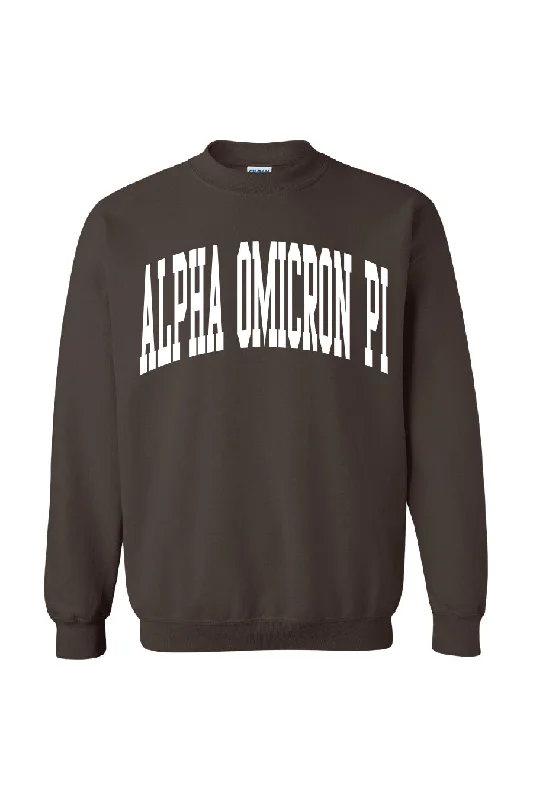 Women's Sweatshirts with Soft Inner Lining -Chocolate Crewneck