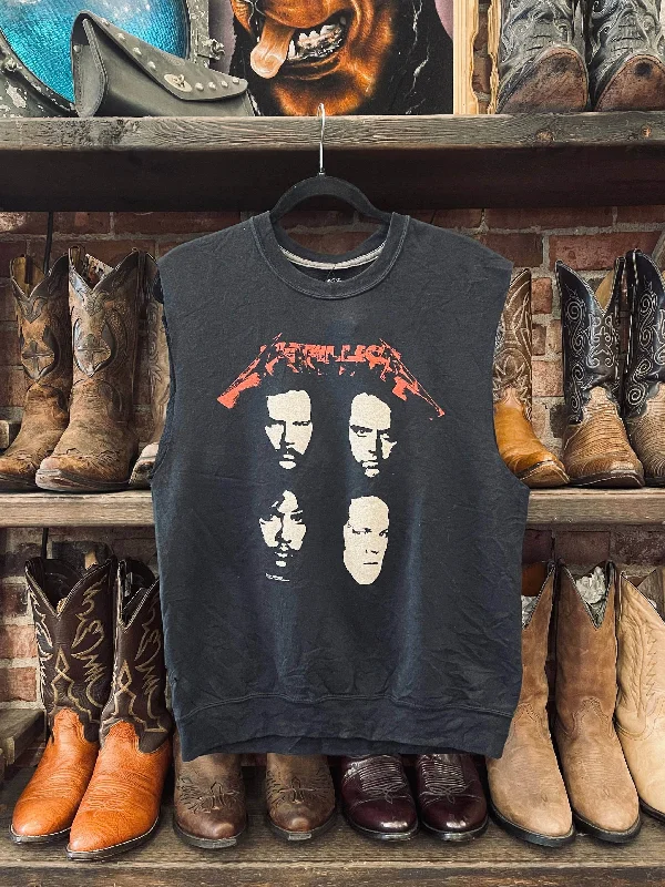 Women's Sweatshirts for Casual Layers -Chop Shop Metallica Sweatshirt Tank