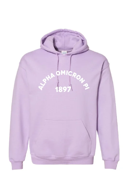 Women's Sweatshirts with Decorative Zip -Classic Arch Hoodie