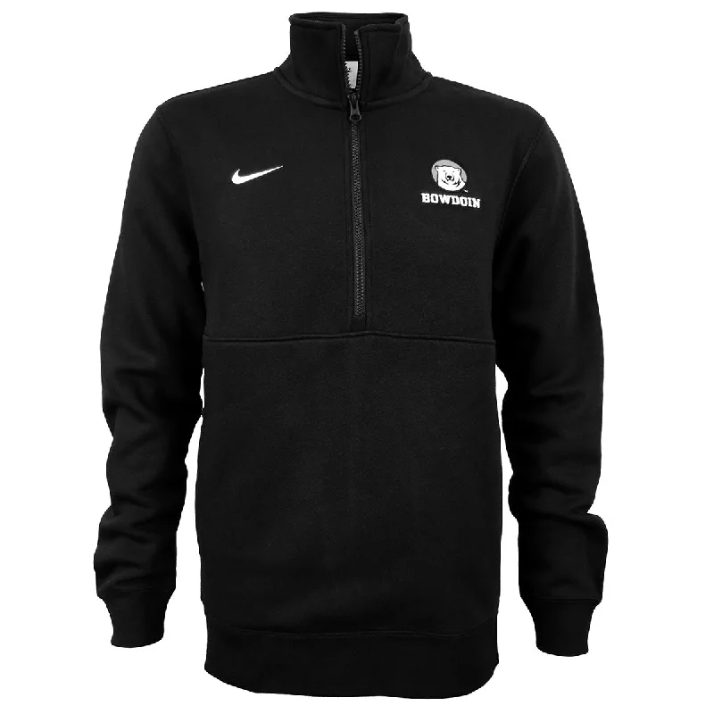 Women's Sweatshirts for Hiking and Nature Walks -Club Fleece ½-Zip with Medallion and Bowdoin from Nike