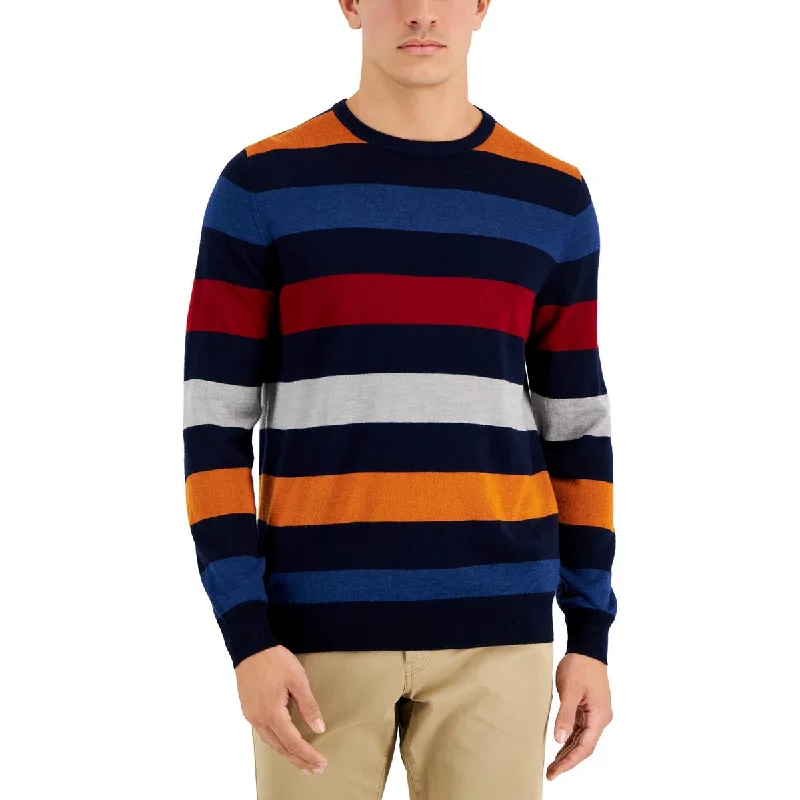 Women's Elegant Knit Pullover Sweater-Club Room Mens Merino Wool Blend Striped Pullover Sweater Women's Elegant Knit Pullover Sweater-Club Room Mens Merino Wool Blend Striped Pullover Sweater