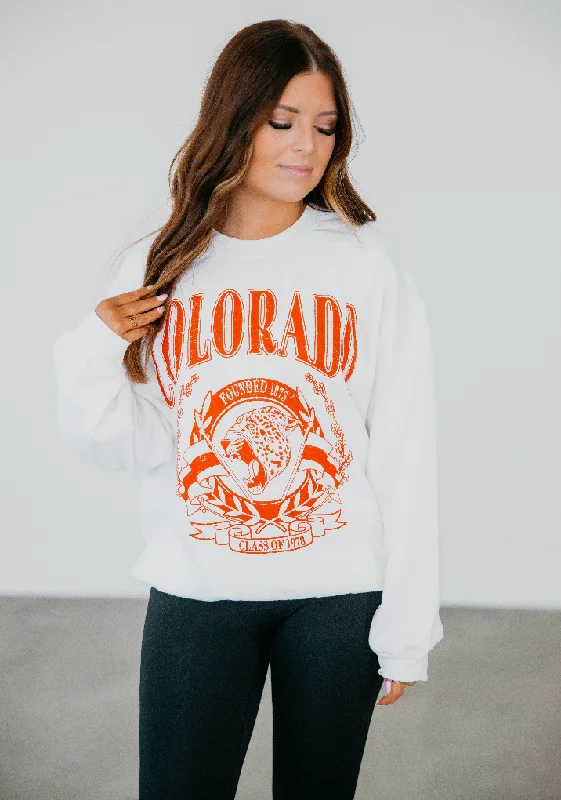 Women's Sweatshirts for Casual Outings -Colorado Varsity Graphic Sweatshirt
