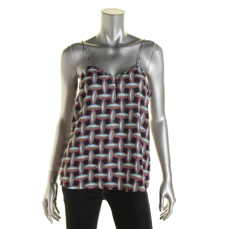 Women's Strappy Camis for Layering -Cooper & Ella Womens Crepe Cut-Out Tank Top