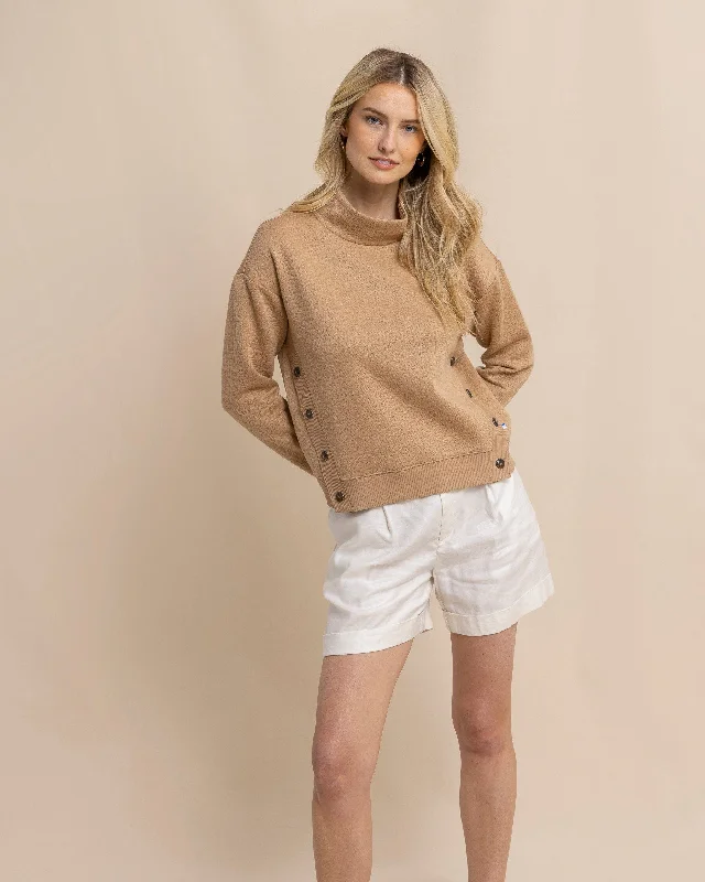 Women's Pullovers Sweater with Soft Wool Blend-Cordelia Quilted Pullover