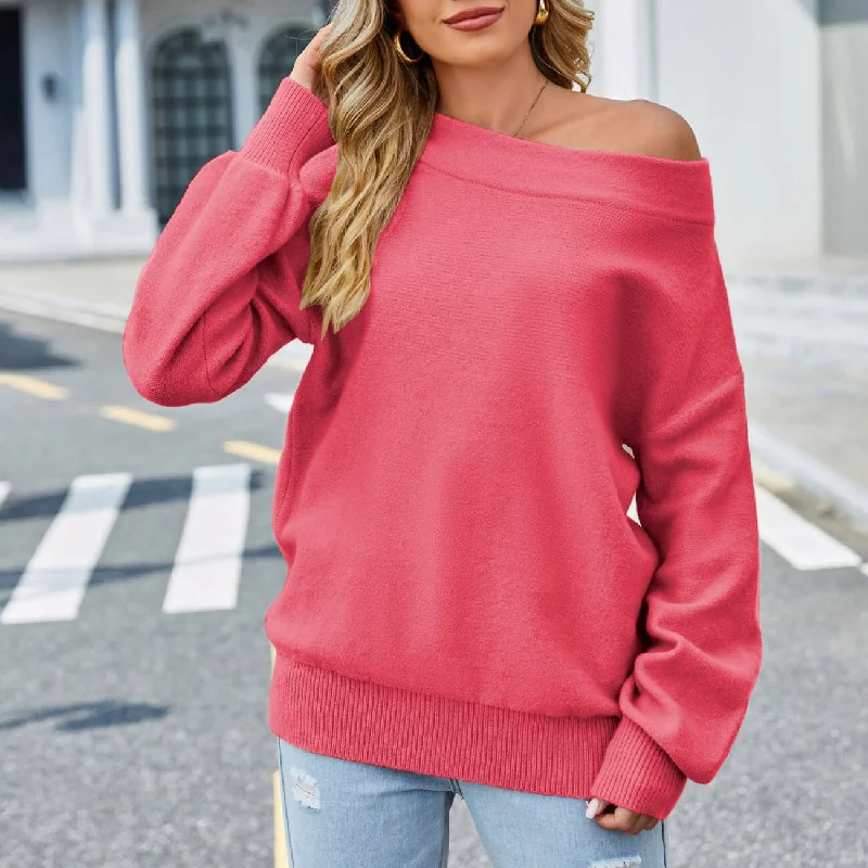 Women's Open-Front Knit Pullovers Sweater-Cozy Monochrome Funnel Neck Long Sleeve Oversized Pullover Sweater Women's Open-Front Knit Pullovers Sweater-Cozy Monochrome Funnel Neck Long Sleeve Oversized Pullover Sweater
