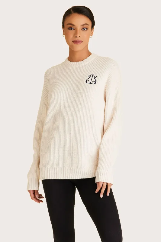 Women's Sweatshirts with Bold Logos and Prints -Crest Sweater