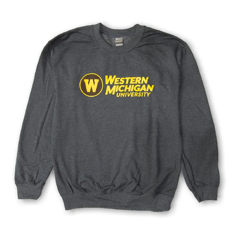 Women's Sweatshirts with Layered Look for Fall -Western Michigan Official Crewneck