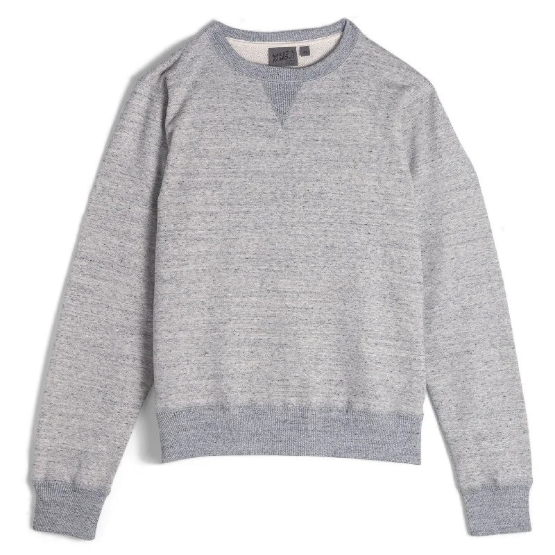 Women's Sweatshirts for Beach Walks -Crewneck - Heavyweight Terry - Grey
