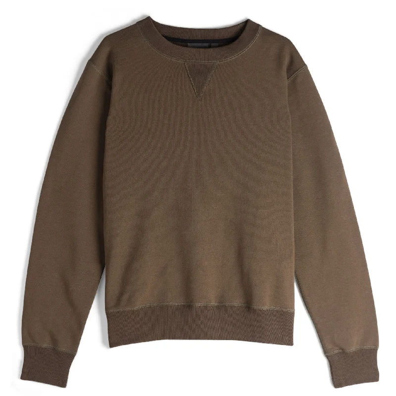 Women's Sweatshirts with Trendy Colors -Crewneck - Heavyweight Terry - Hunter