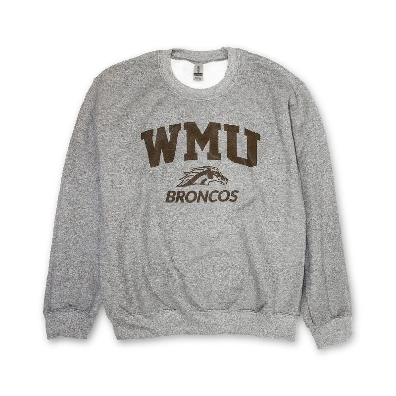 Women's Sweatshirts with Bold Designs -WMU Broncos Crewneck