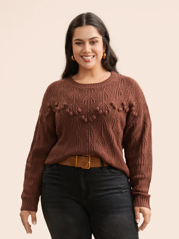 Women's Casual Wool Pullover Sweater with Hood-Crochet Floral Drop Shoulder Sleeve Pullover Women's Casual Wool Pullover Sweater with Hood-Crochet Floral Drop Shoulder Sleeve Pullover