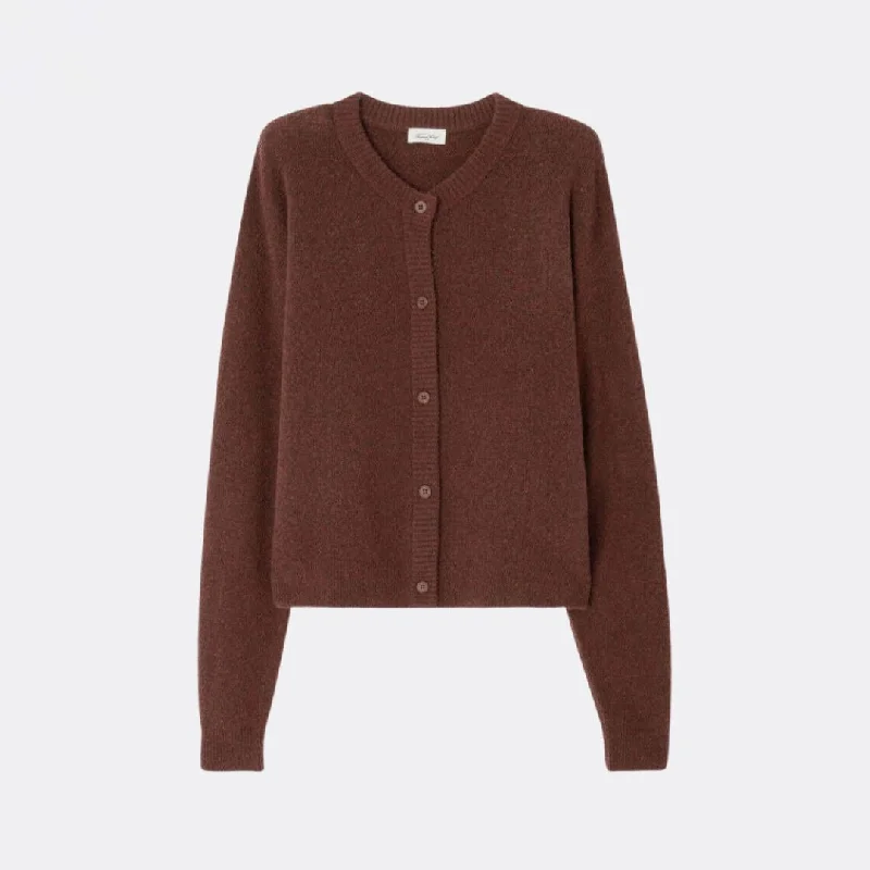 Knit Tops with Faux Leather Details-Damsville Cardigan