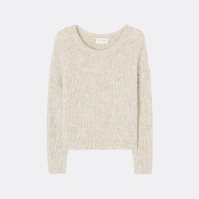 Knit Tops for Lounging at Home-East Knit Jumper (Powder Snow)