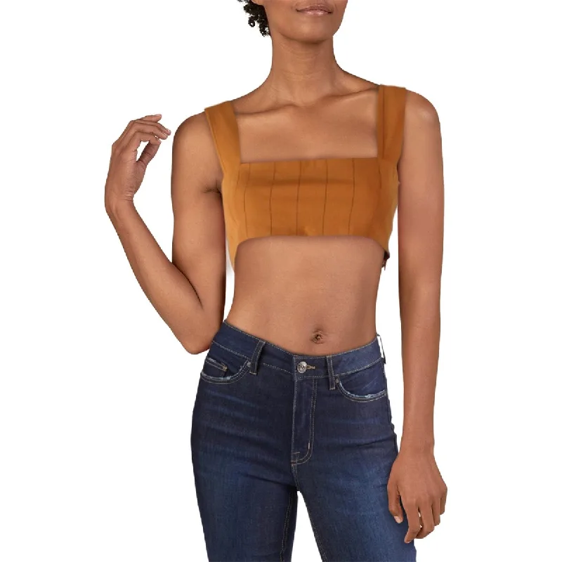 Women's Layering Tank Tops for Workouts -Danielle Bernstein Womens Cropped Pinstriped Tank Top Women's Layering Tank Tops for Workouts -Danielle Bernstein Womens Cropped Pinstriped Tank Top