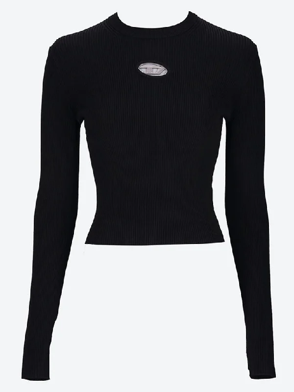 V-neck Women's Knit Sweater -M-valari crewneck