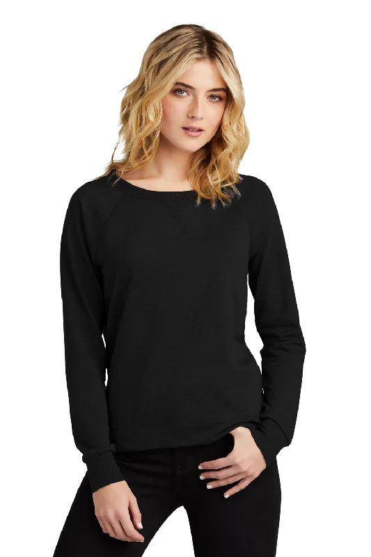Women's Sweatshirts for Warm and Stylish Comfort -District Womens French Terry Crewneck Sweatshirt - Black Women's Sweatshirts for Warm and Stylish Comfort -District Womens French Terry Crewneck Sweatshirt - Black