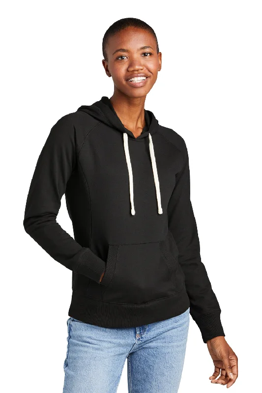 Women's Sweatshirts for Weekend Brunch -District Womens Re-Fleece Hooded Sweatshirt Hoodie - Black Women's Sweatshirts for Weekend Brunch -District Womens Re-Fleece Hooded Sweatshirt Hoodie - Black