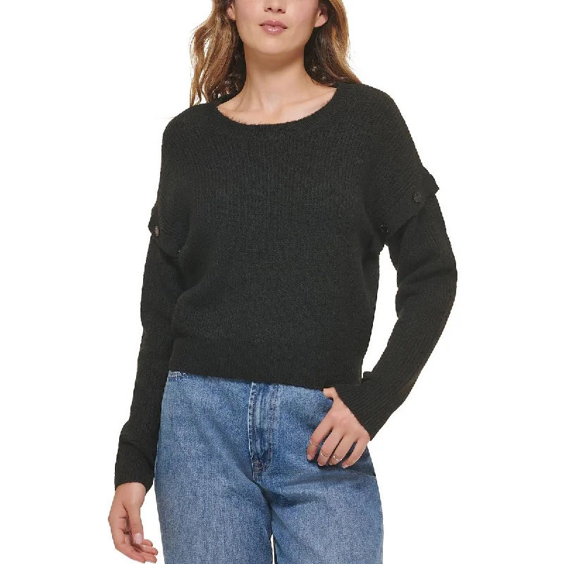 Women's Wool Blend Knit Pullover Sweater-DKNY Jeans Womens Drop Shoulder Crewneck Pullover Sweater Women's Wool Blend Knit Pullover Sweater-DKNY Jeans Womens Drop Shoulder Crewneck Pullover Sweater