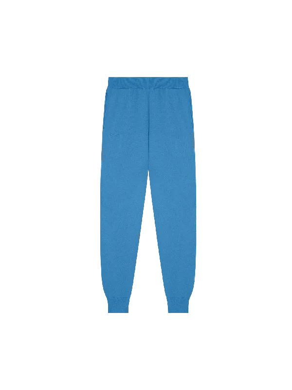 Simple Knit Tops for Women -Womens DNA Knitted Track Pants—geyser blue