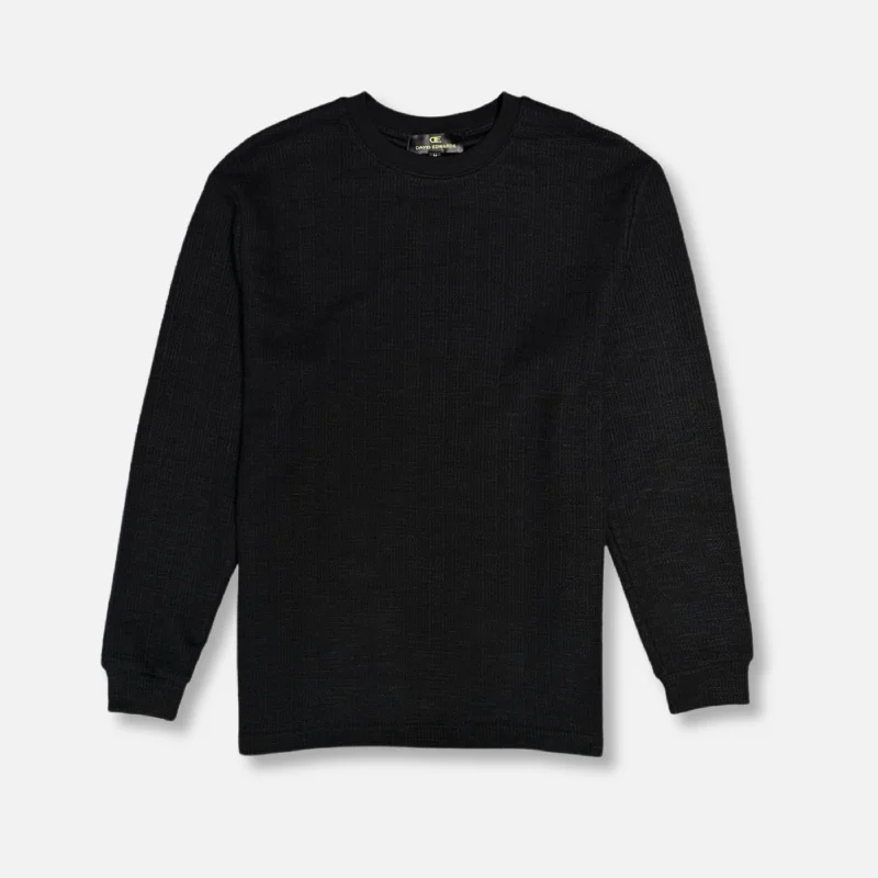 Women's Wool Knit Pullover Sweater with Contrasting Design-Dryden Crewneck Pullover Sweater
