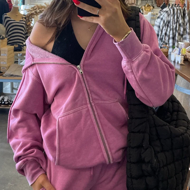 Women's Sweatshirts for Lazy Sundays -Easier Day's Sweatshirt Orchid