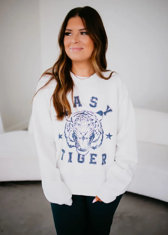 Women's Sweatshirts with Bold Solid Colors -Easy Tiger Graphic Sweatshirt