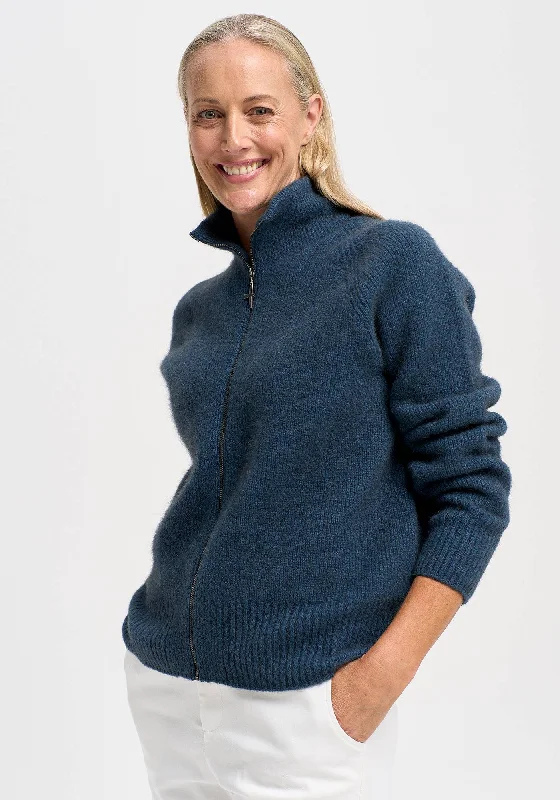 Women's Knit Sweater with Side Slit -Eira Jacket