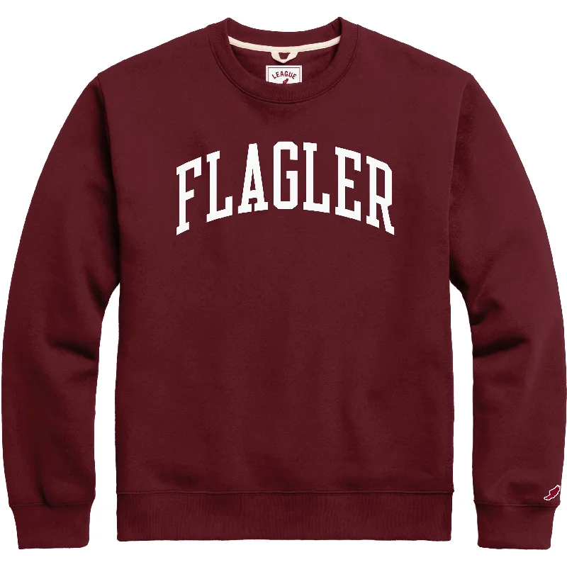 Women's Sweatshirts for Easy Weekend Style -Flagler Arch Essential Crew in Maroon